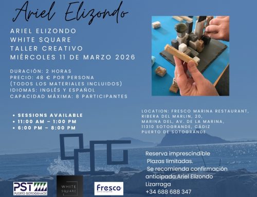 Puerto Sotogrande colabora en el taller creativo “White Square” del escultor Ariel Elizondo en Fresco Marina Sotogrande